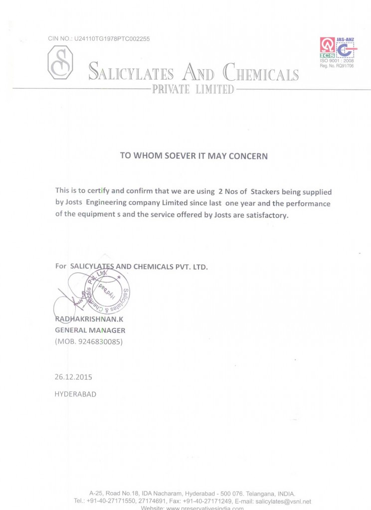 Salicylates and Chemicals