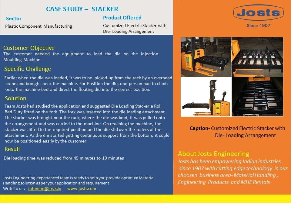 Stacker- with Die Loading Arrangement