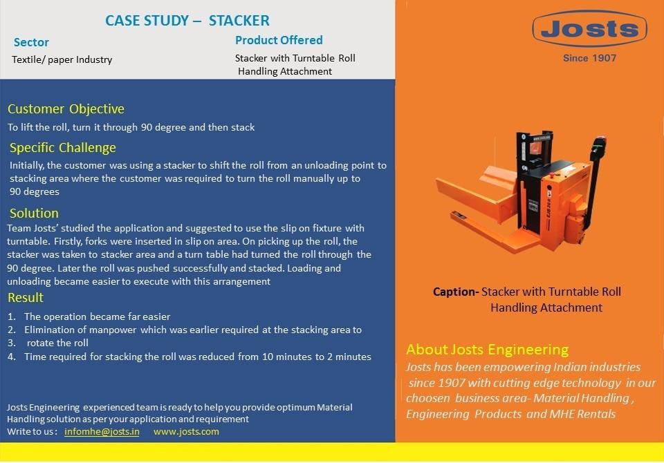 Stacker- Turntable Roll Handling
